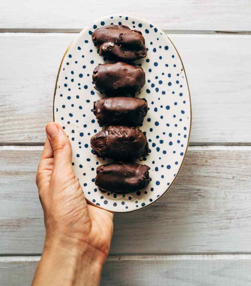Chocolate Covered Chai Chaga Ghee Stuffed Dates #Paleo #dessert #recipe
