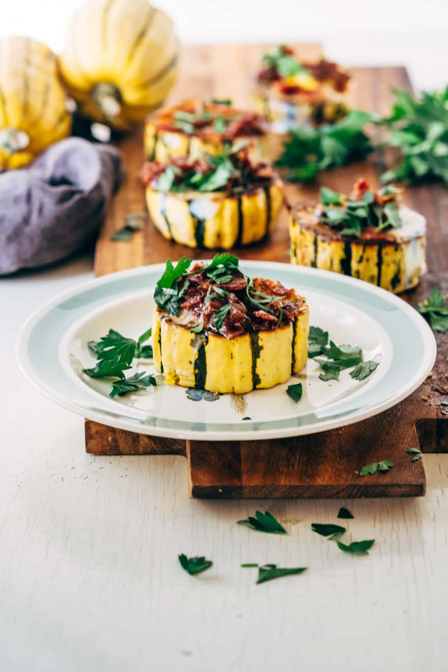 Roasted Delicata squash with eggs (whole30, paleo)