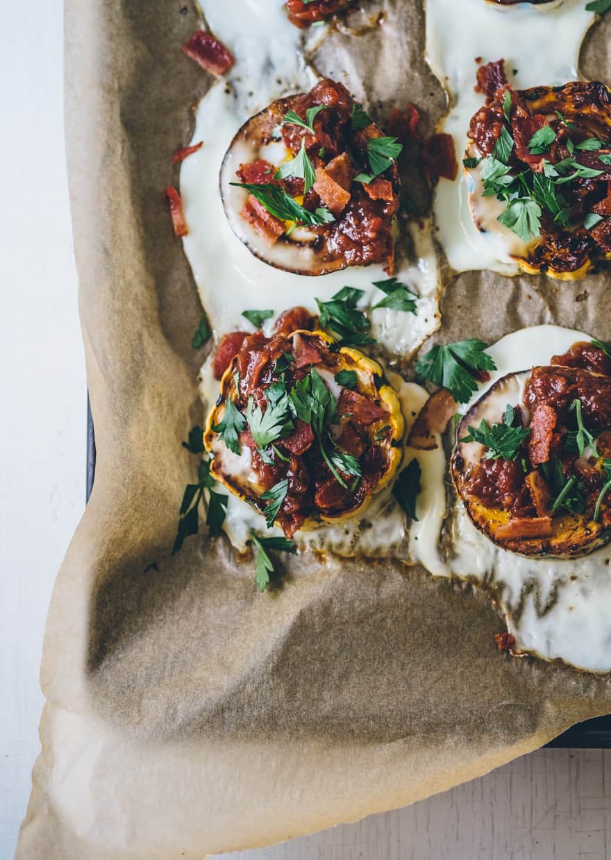 Roasted Delicata squash with eggs (whole30, paleo)