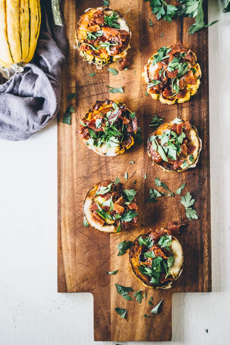 Roasted Delicata squash with eggs (whole30, paleo)