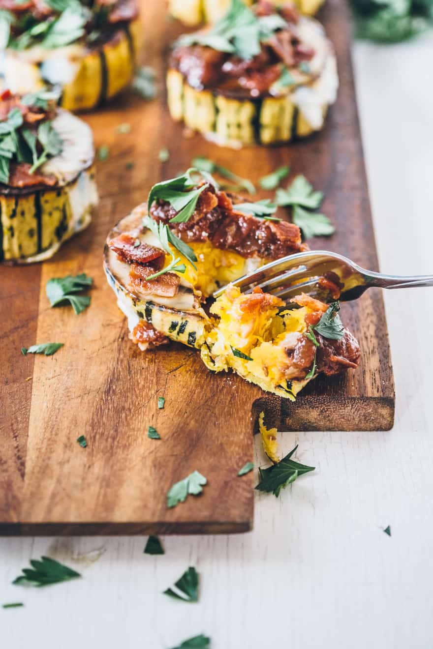 Roasted Delicata squash with eggs (whole30, paleo)