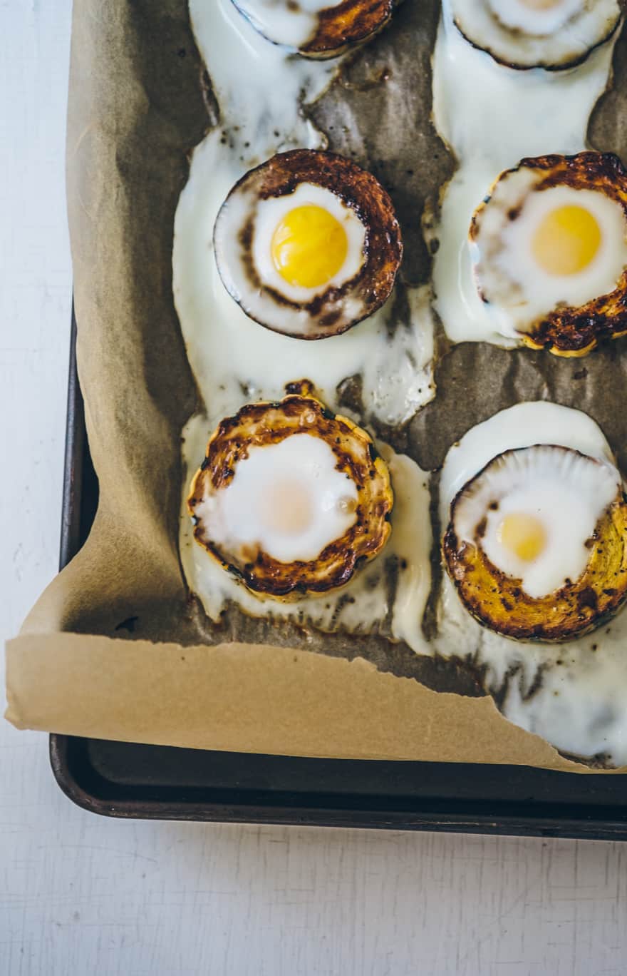 Roasted Delicata squash with eggs (whole30, paleo)