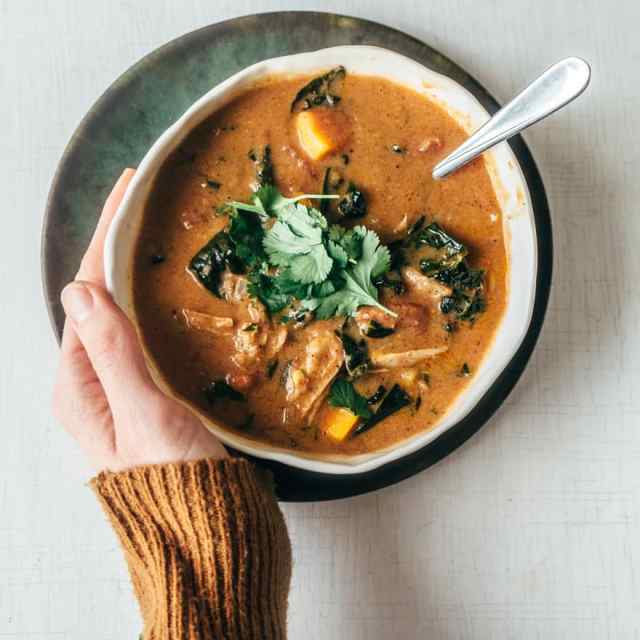 Chicken and Kale Almond Butter Stew