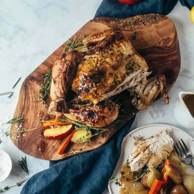 Roast Chicken with Apple Cider