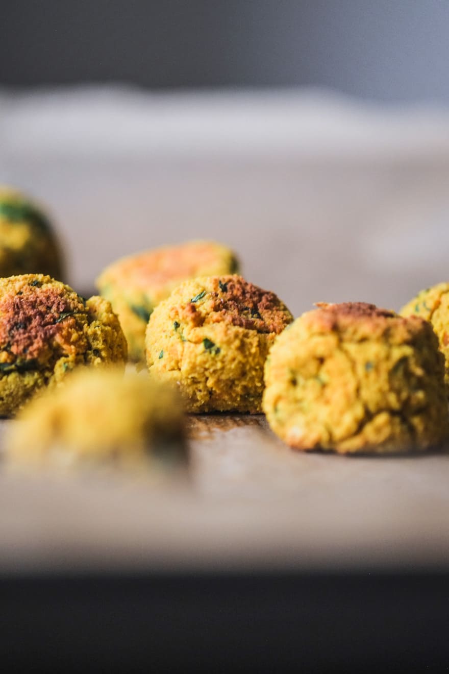 Whole30 falafels with garlic tahini sauce