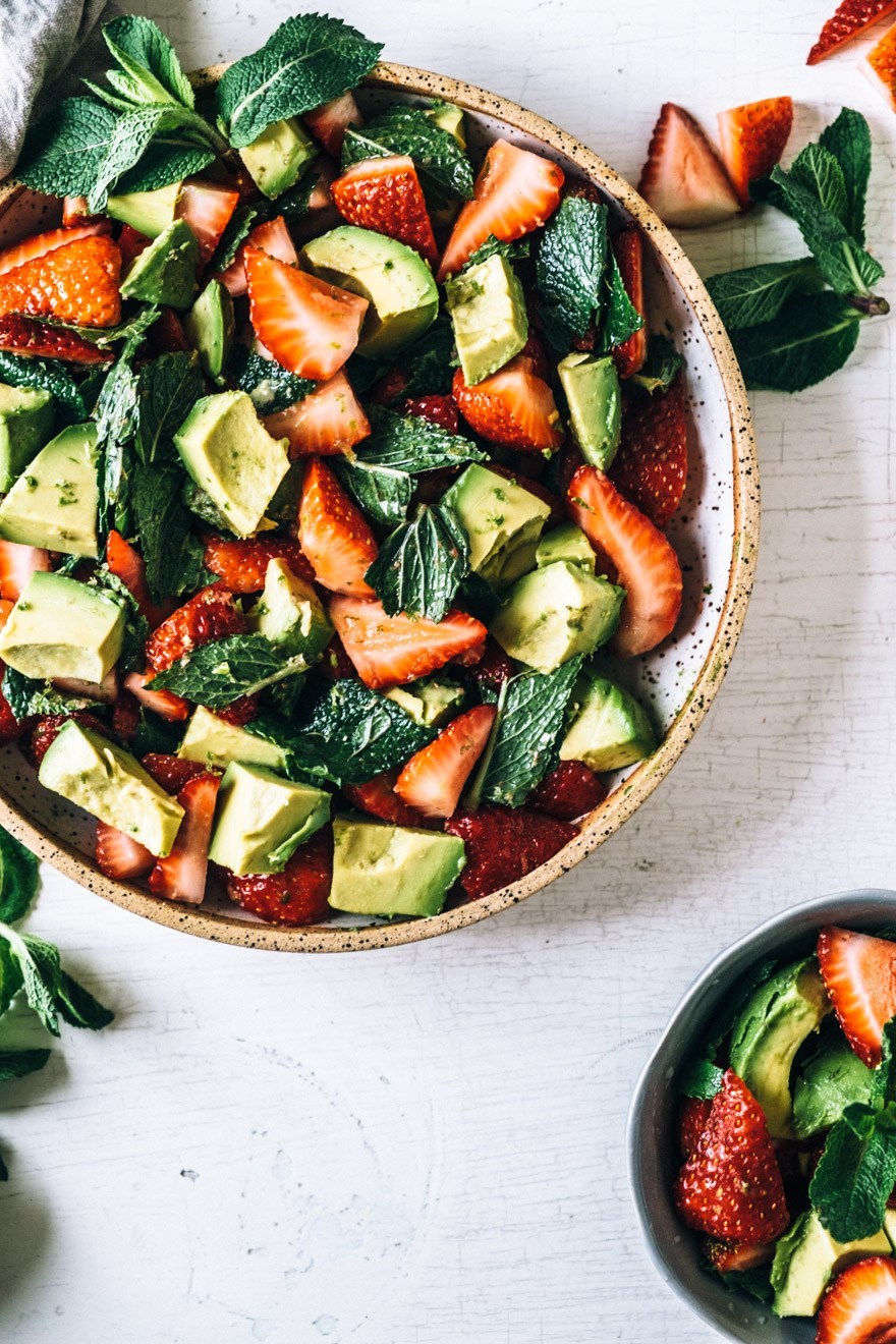 avocado strawberry salad #healthy