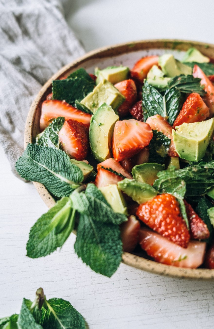 avocado strawberry salad #healthy