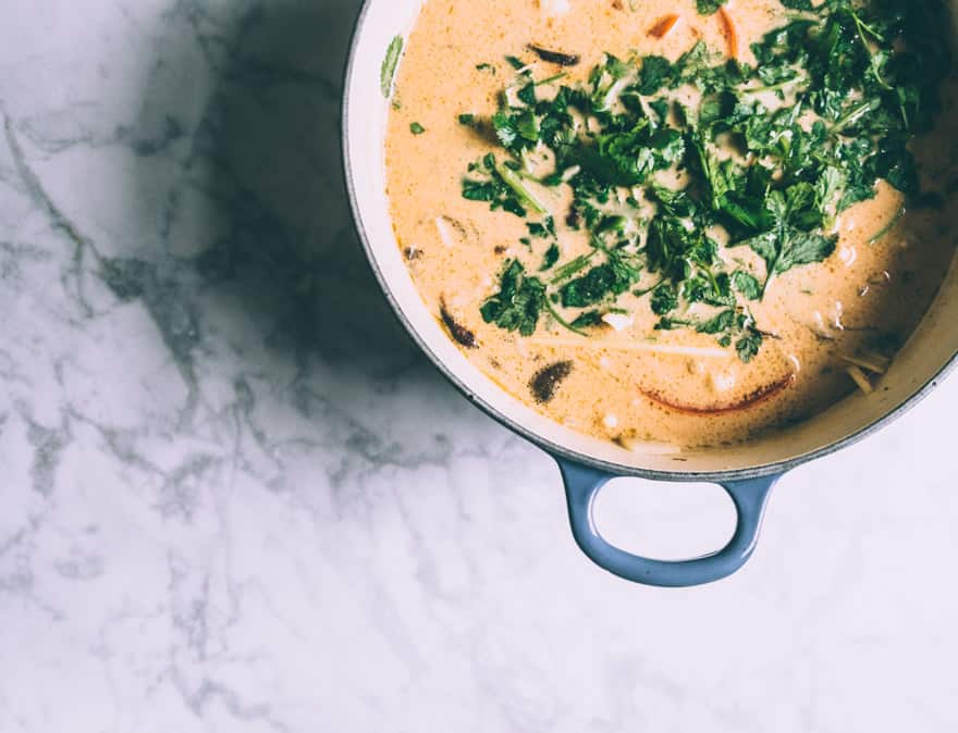 thai coconut cauliflower soup #vegan #paleo #whole30
